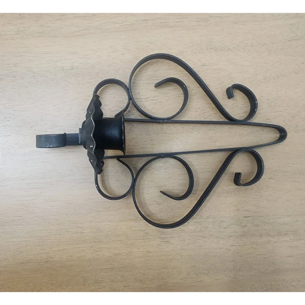 Vintage pair of  Black Metal Candle Sconce  For Peg Votive Or Taper Candle